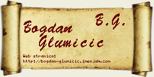 Bogdan Glumičić vizit kartica